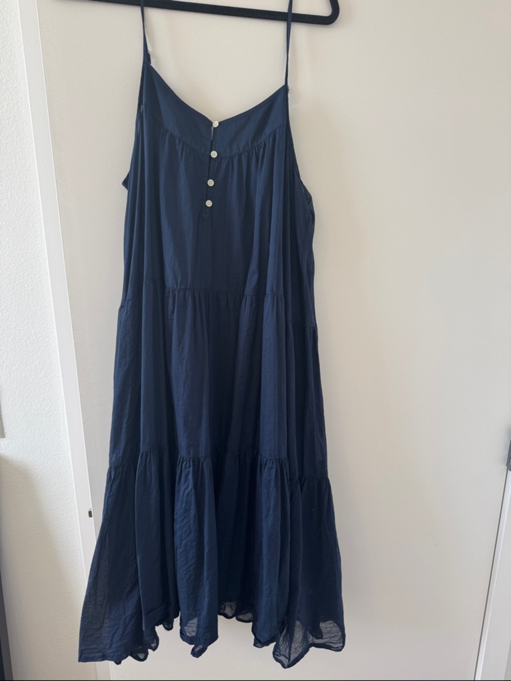 J.Crew Navy Button-Front Sundress Cover Up